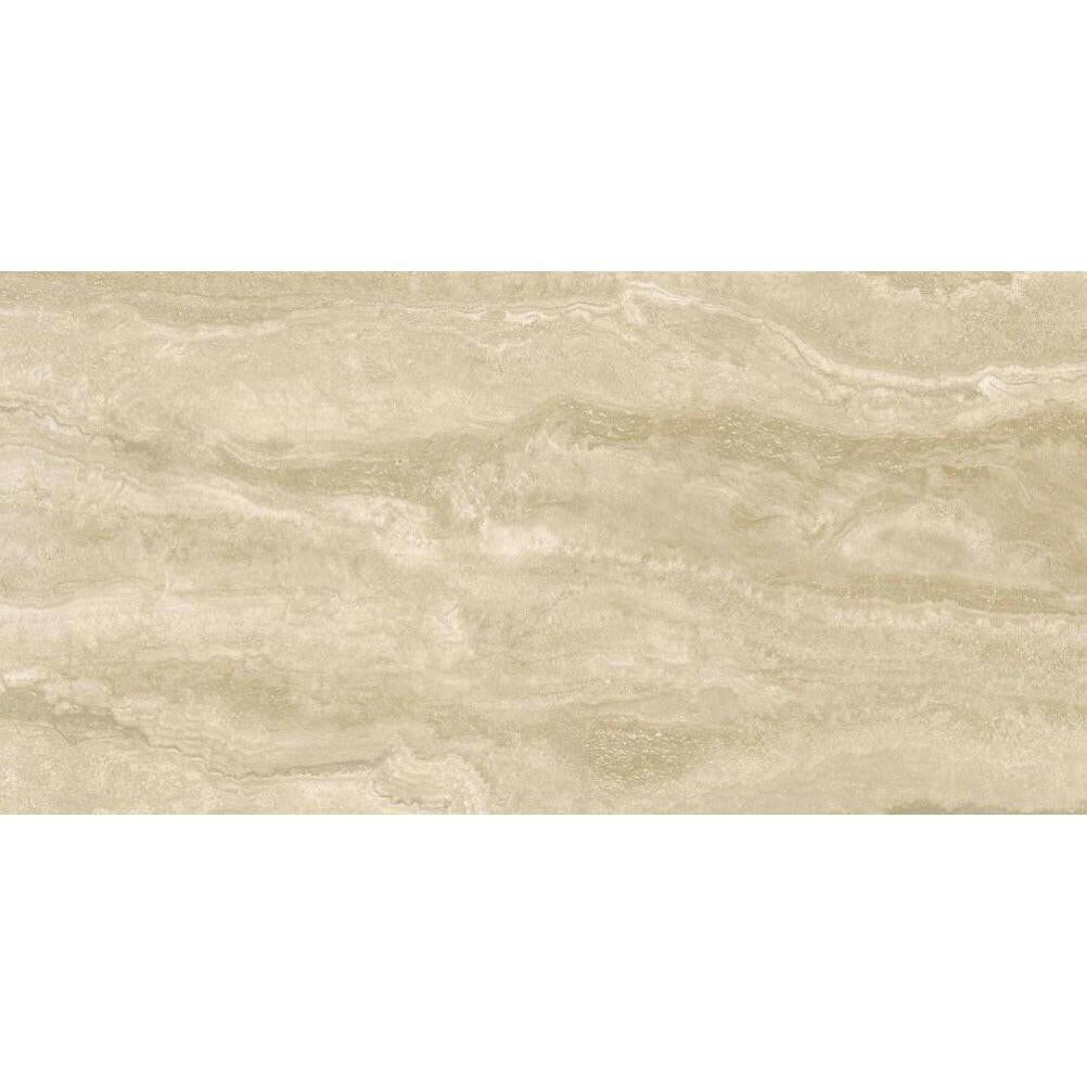 24x48 Viaura Vein Cut Beige Polished Travertine Look Porcelain Tile 24x48 Viaura Vein Cut Beige Polished Travertine Look Porcelain Tile - American Tile Depot