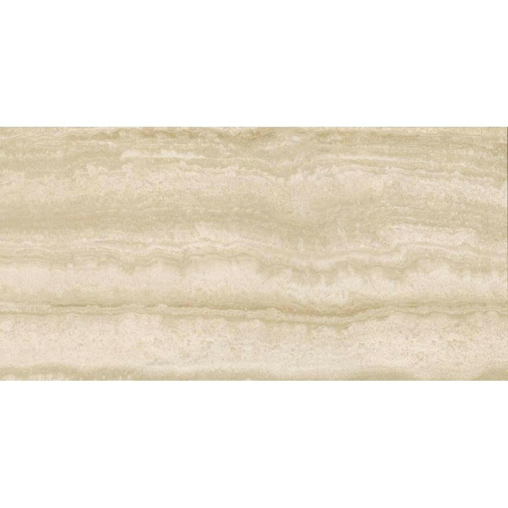 24x48 Viaura Vein Cut Beige Polished Travertine Look Porcelain Tile 24x48 Viaura Vein Cut Beige Polished Travertine Look Porcelain Tile - American Tile Depot