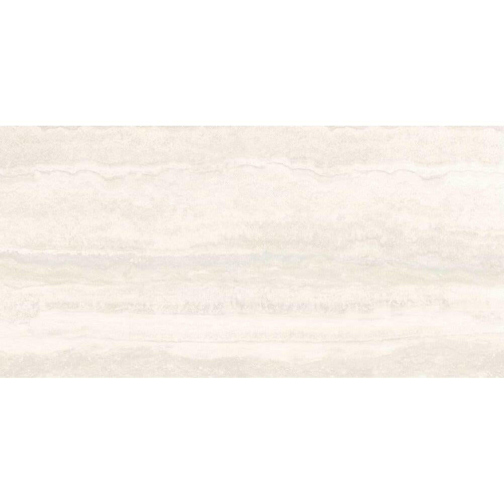24x48 Viaura Vein Cut White Polished Travertine Look Porcelain Tile 24x48 Viaura Vein Cut White Polished Travertine Look Porcelain Tile - American Tile Depot