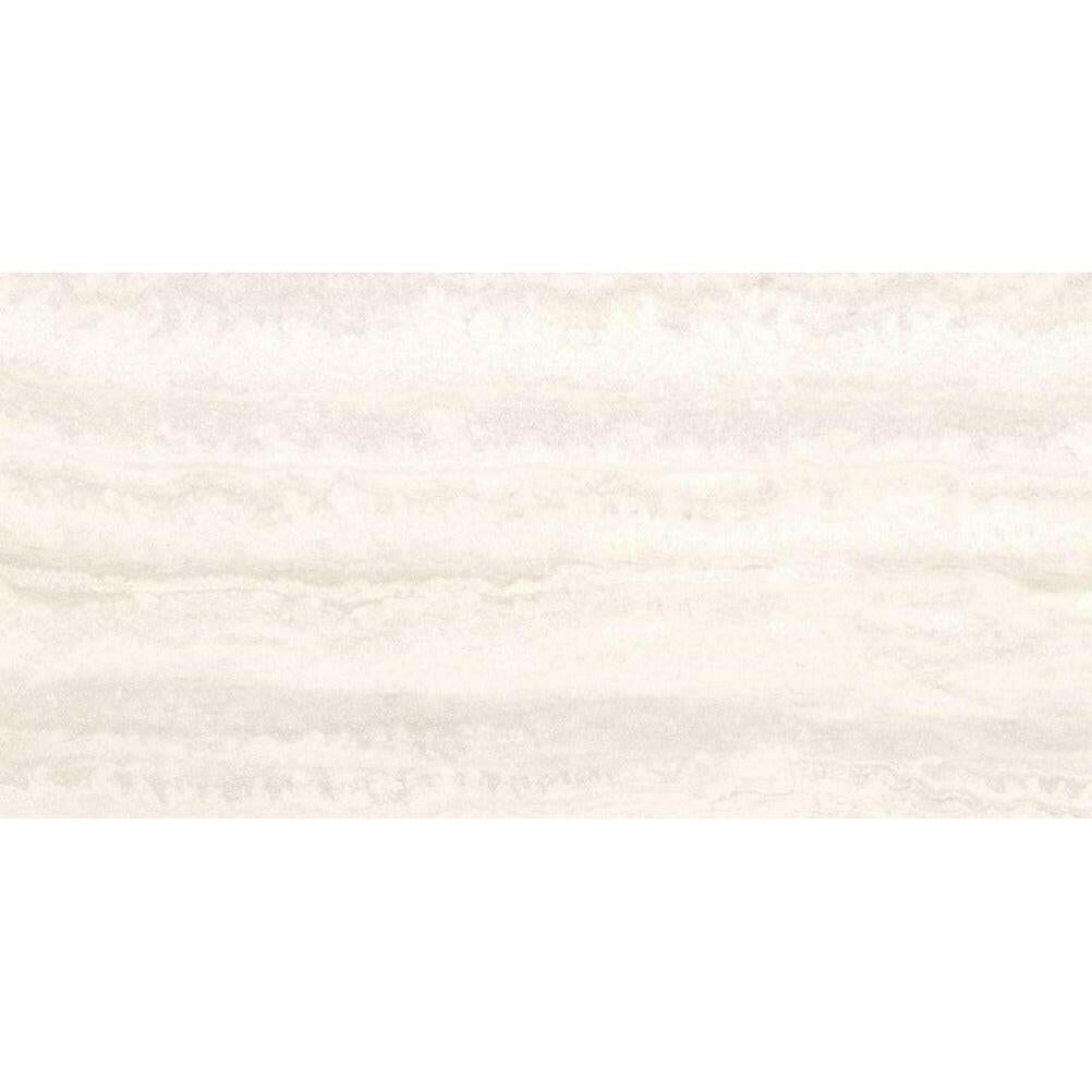 24x48 Viaura Vein Cut White Polished Travertine Look Porcelain Tile 24x48 Viaura Vein Cut White Polished Travertine Look Porcelain Tile - American Tile Depot
