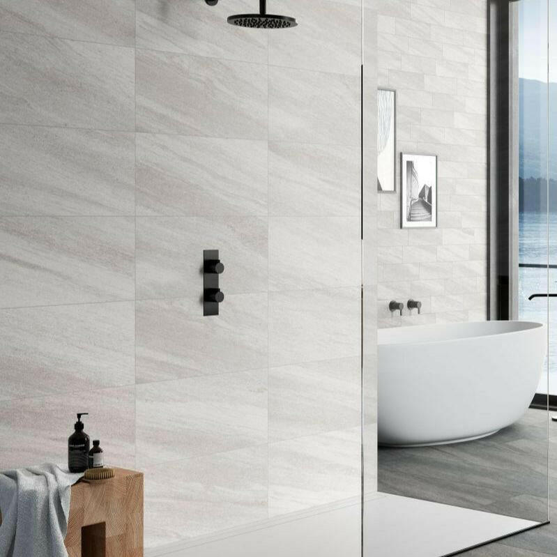 24x48 Virethra Quarzite Bianco Matte Limestone Look Porcelain Tile 24x48 Virethra Quarzite Bianco Matte Limestone Look Porcelain Tile - American Tile Depot