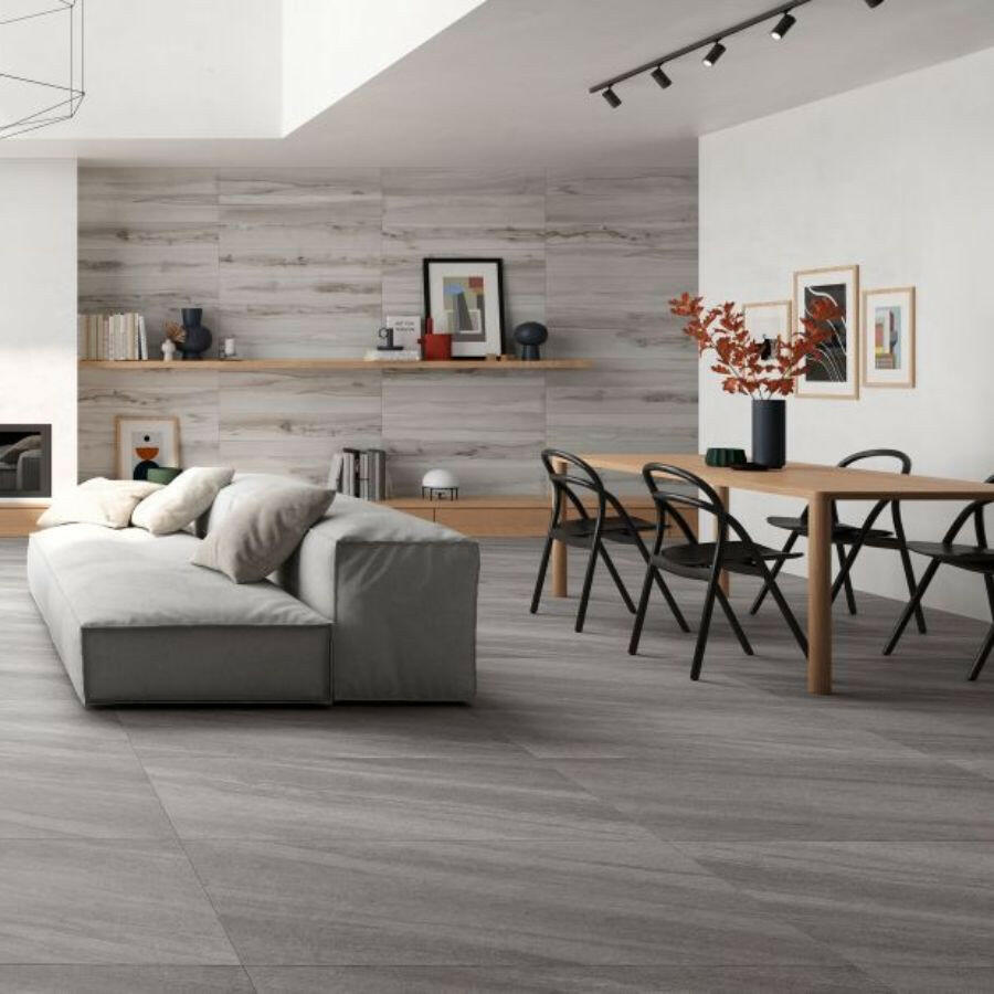 24x48 Virethra Quarzite Grey Matte Limestone Look Porcelain Tile 24x48 Virethra Quarzite Grey Matte Limestone Look Porcelain Tile - American Tile Depot