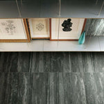 24x48 Vorix Black Glossy Travertine Look Porcelain Tile 24x48 Vorix Black Glossy Travertine Look Porcelain Tile - American Tile Depot