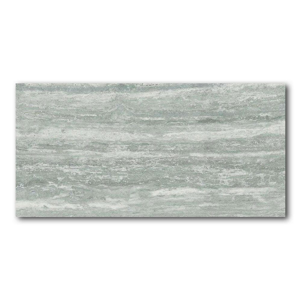 24x48 Vorix Grey Glossy Travertine Look Porcelain Tile 24x48 Vorix Grey Glossy Travertine Look Porcelain Tile - American Tile Depot