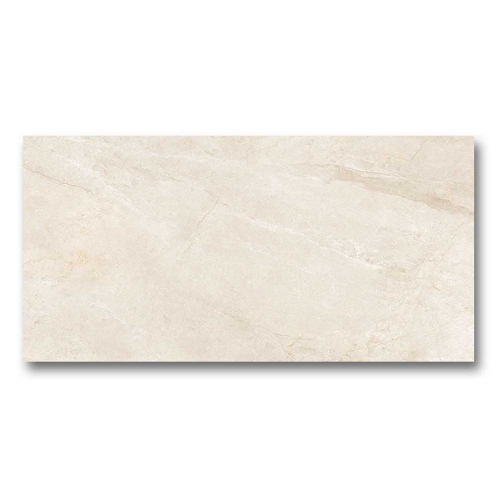 24x48 Wells Ivory Polished Marble Look Porcelain Tile