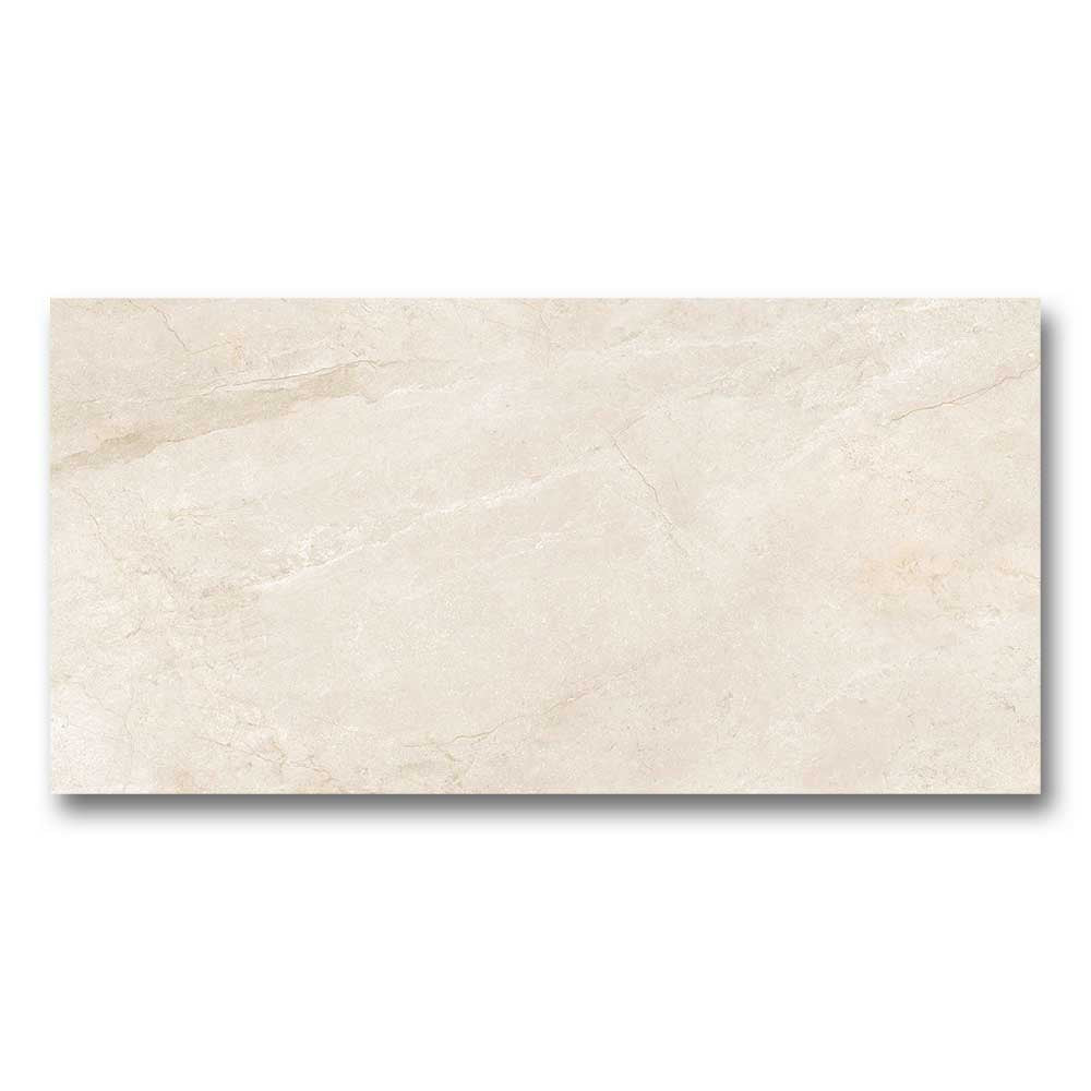 24x48 Wells Ivory Polished Marble Look Porcelain Tile