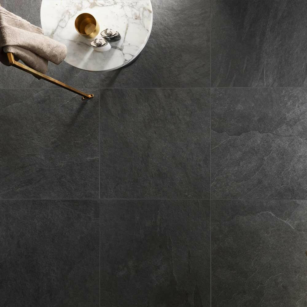 24x48 Aurelian Torrento Dark Slate Look Matte Porcelain Tile-American Tile Depot