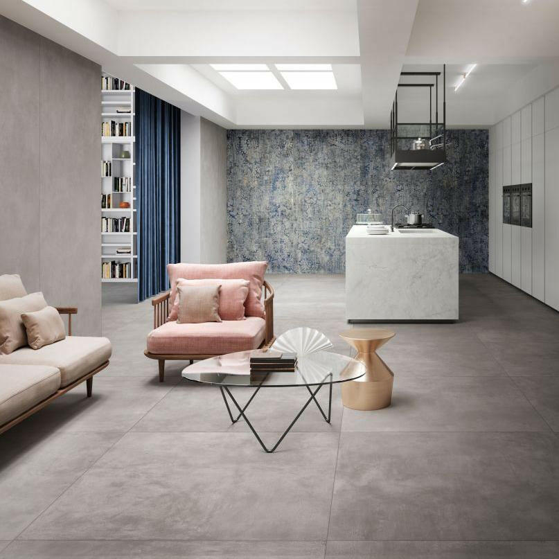 24x48 HTL Timeline Grey Matte Concrete Look Porcelain Tile-American Tile Depot