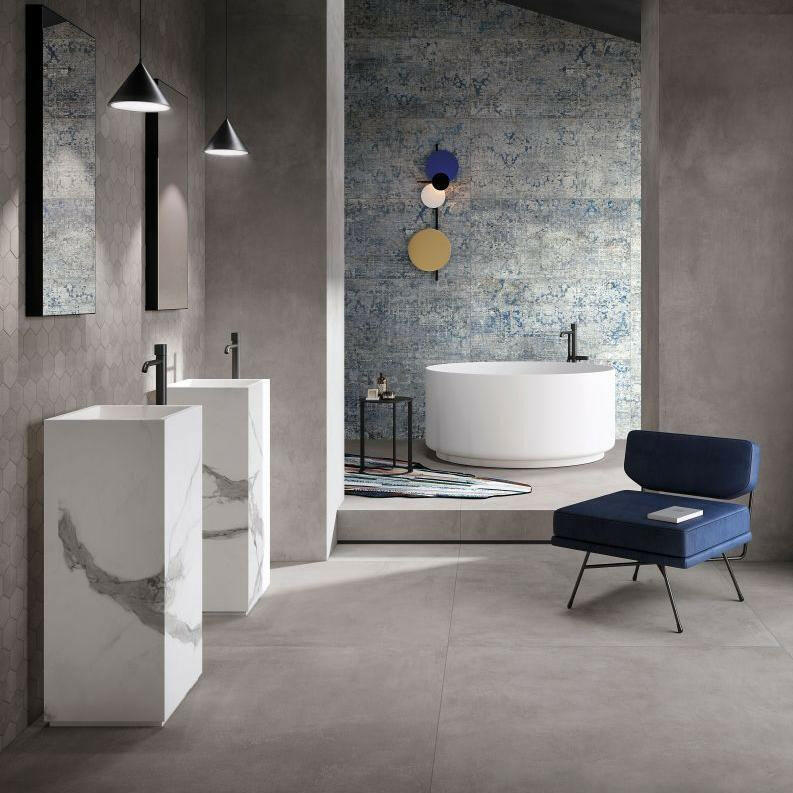 24x48 HTL Timeline Grey Matte Concrete Look Porcelain Tile-American Tile Depot