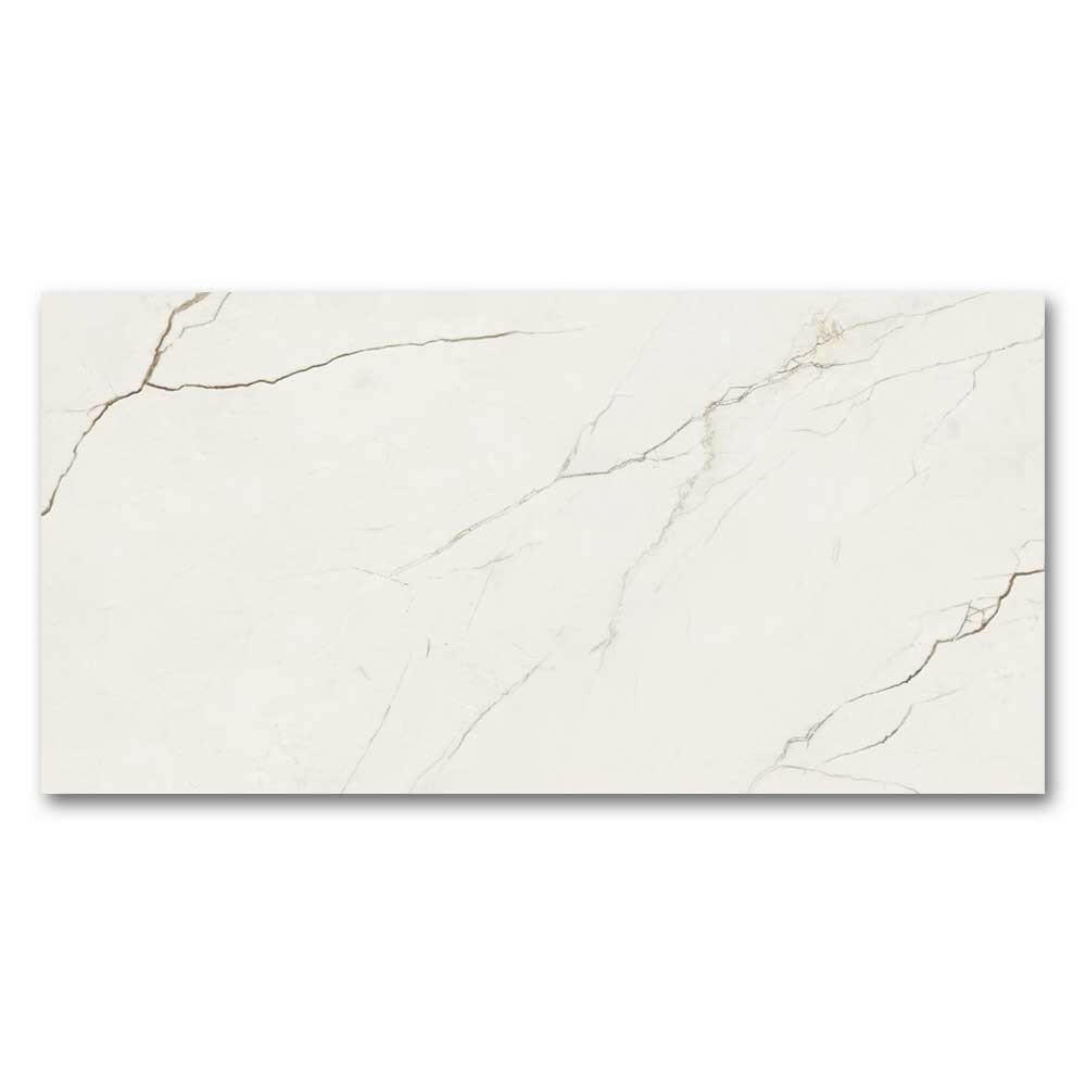 24x48 Majestic Flow White Marble Look Matte Porcelain Tile-American Tile Depot