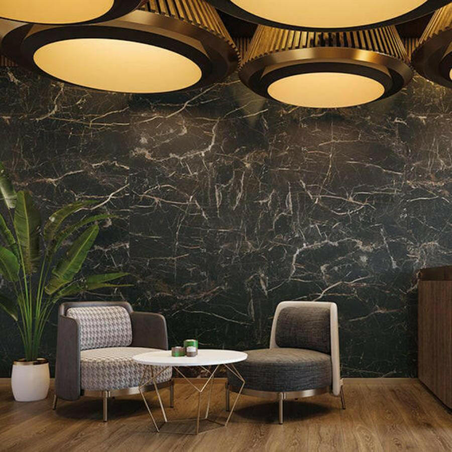 24x48 Markina Gold Polished Marble Look Porcelain Tile - American Tile Depot