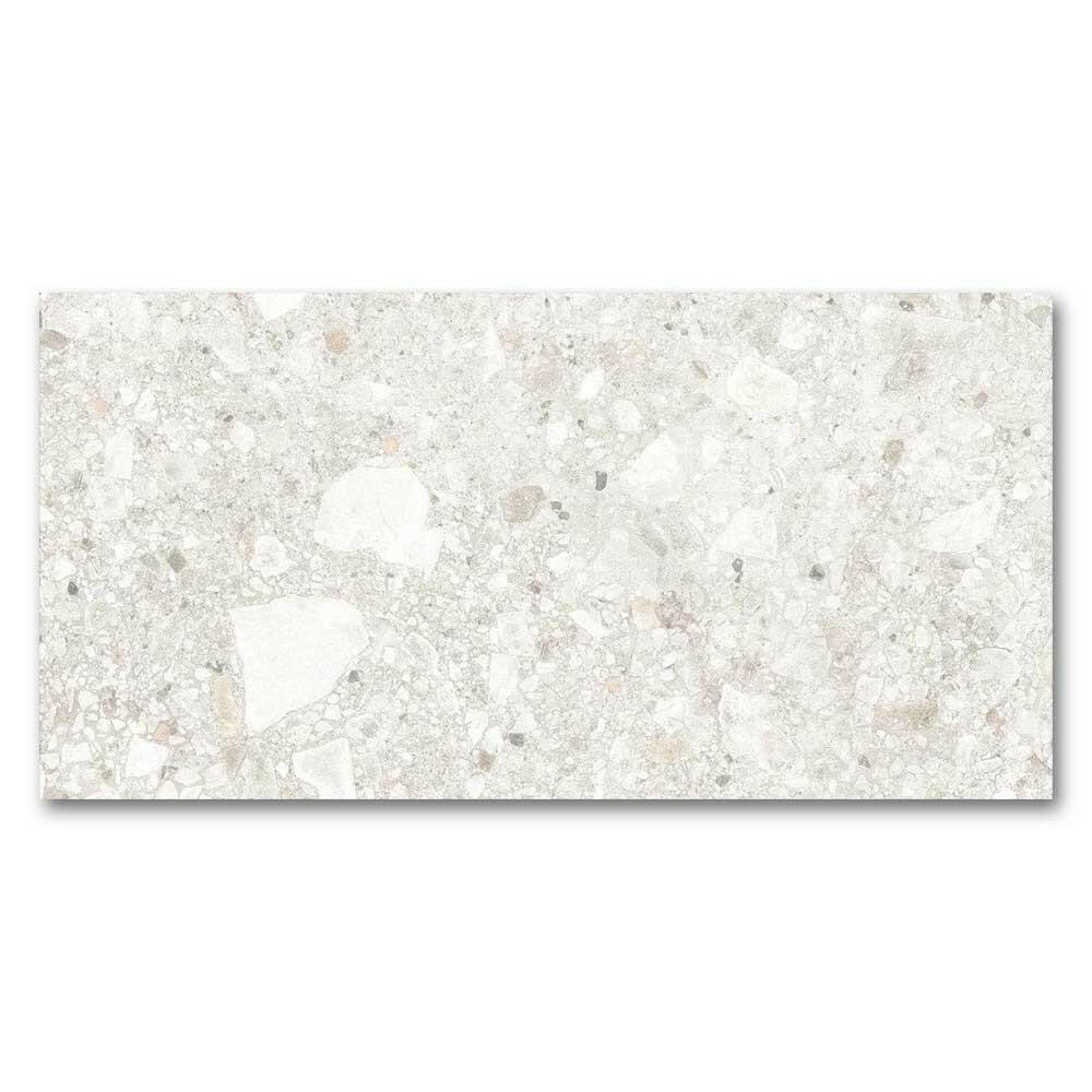 24x48 Uniquartz Bone Terrazzo Look Matte Porcelain Tile-American Tile Depot