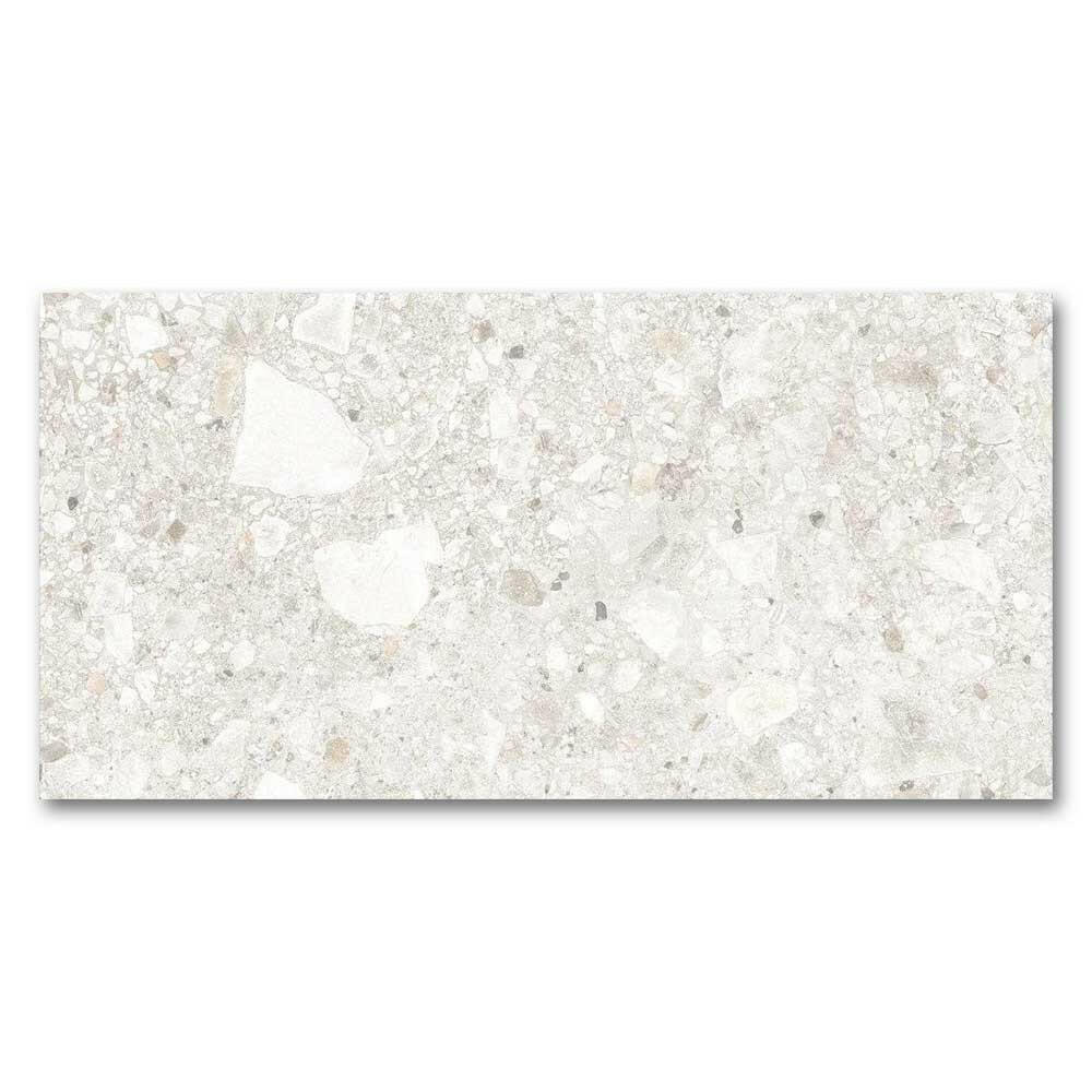 24x48 Uniquartz Bone Terrazzo Look Matte Porcelain Tile-American Tile Depot