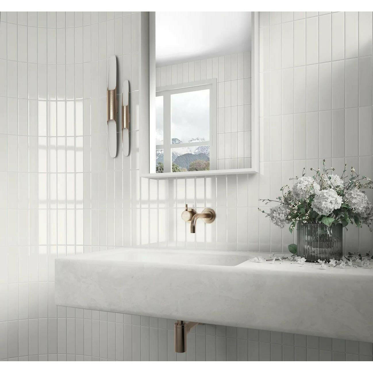 2.5x10 Limit Blanc Polished Porcelain Wall Tile 2.5x10 Limit Blanc Polished Porcelain Wall Tile - American Tile Depot