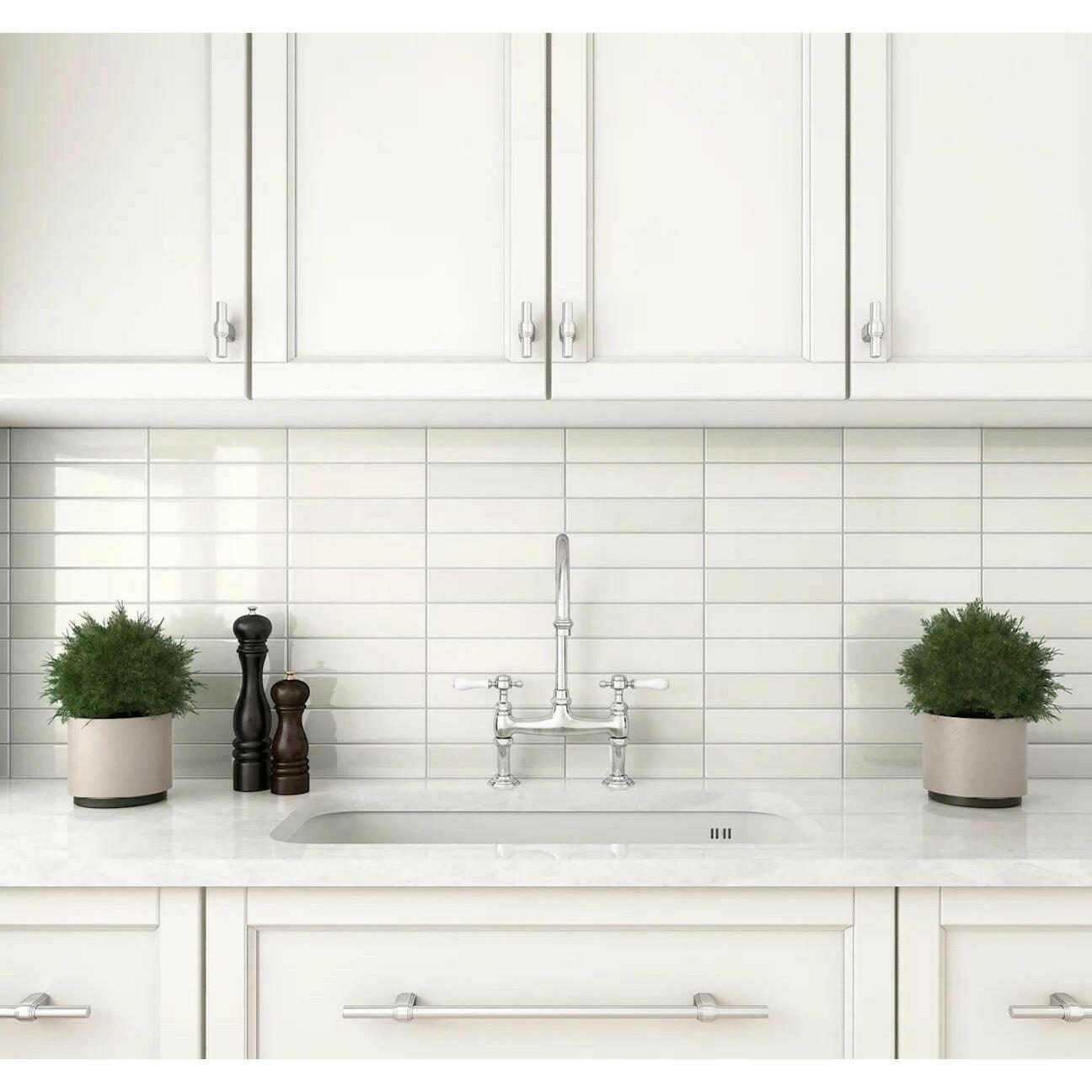2.5x10 Limit Blanc Polished Porcelain Wall Tile 2.5x10 Limit Blanc Polished Porcelain Wall Tile - American Tile Depot