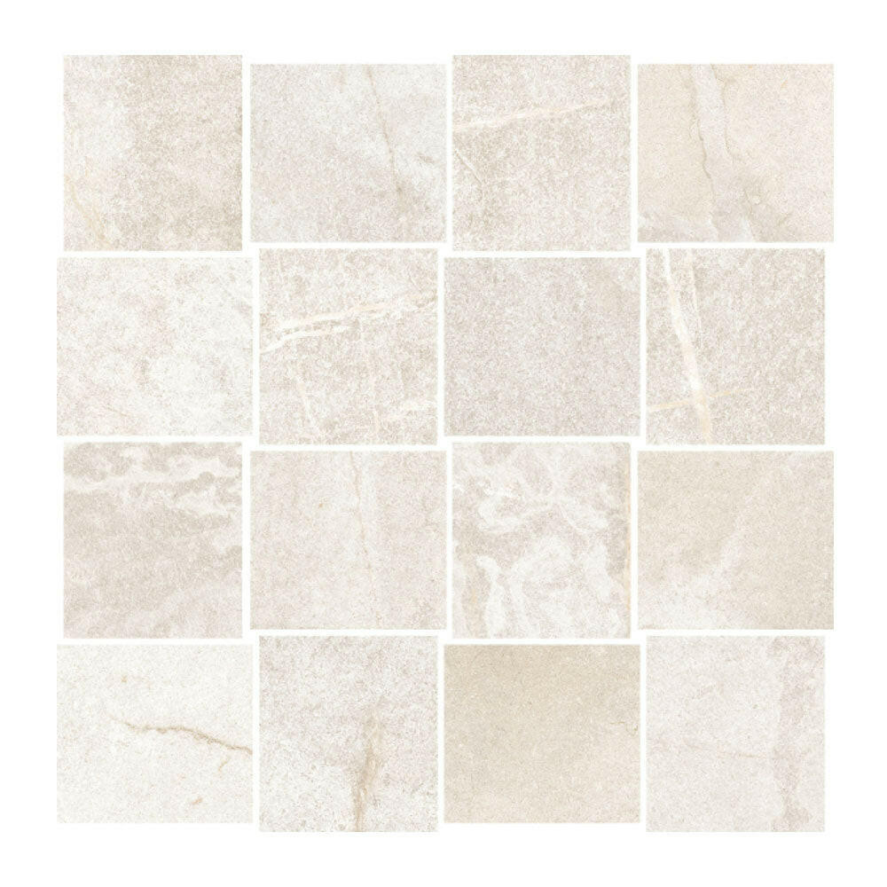 2.5x3 HCL Climb Bianco Mosaico Matte Travertine Look Porcelain Mosaic Tile 2.5x3 HCL Climb Bianco Mosaico Matte Travertine Look Porcelain Mosaic Tile - American Tile Depot