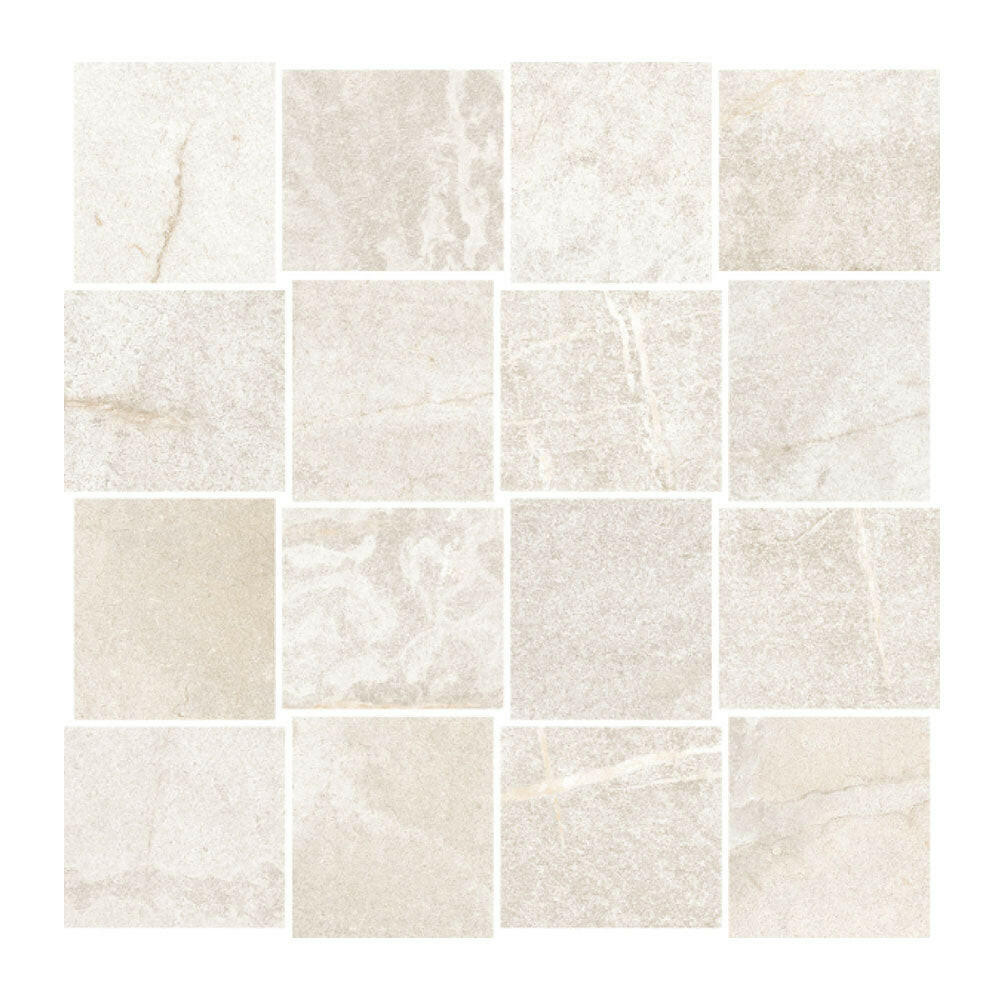 2.5x3 HCL Climb Bianco Mosaico Matte Travertine Look Porcelain Mosaic Tile 2.5x3 HCL Climb Bianco Mosaico Matte Travertine Look Porcelain Mosaic Tile - American Tile Depot
