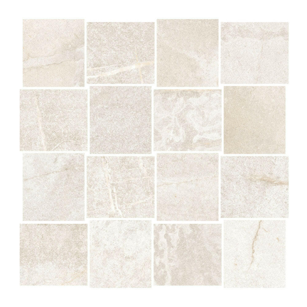 2.5x3 HCL Climb Bianco Mosaico Matte Travertine Look Porcelain Mosaic Tile 2.5x3 HCL Climb Bianco Mosaico Matte Travertine Look Porcelain Mosaic Tile - American Tile Depot