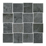 2.5x3 HCL Climb Black Mosaico Matte Travertine Look Porcelain Mosaic Tile 2.5x3 HCL Climb Black Mosaico Matte Travertine Look Porcelain Mosaic Tile - American Tile Depot