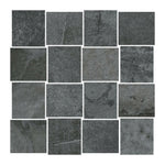 2.5x3 HCL Climb Black Mosaico Matte Travertine Look Porcelain Mosaic Tile 2.5x3 HCL Climb Black Mosaico Matte Travertine Look Porcelain Mosaic Tile - American Tile Depot