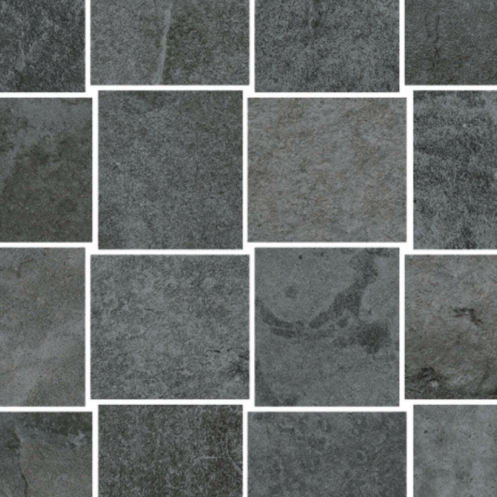 2.5x3 HCL Climb Black Mosaico Matte Travertine Look Porcelain Mosaic Tile 2.5x3 HCL Climb Black Mosaico Matte Travertine Look Porcelain Mosaic Tile - American Tile Depot