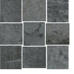 2.5x3 HCL Climb Black Mosaico Matte Travertine Look Porcelain Mosaic Tile 2.5x3 HCL Climb Black Mosaico Matte Travertine Look Porcelain Mosaic Tile - American Tile Depot