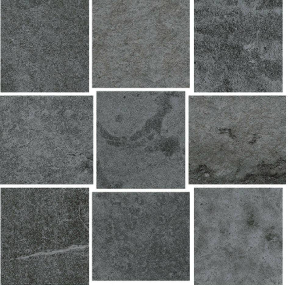2.5x3 HCL Climb Black Mosaico Matte Travertine Look Porcelain Mosaic Tile 2.5x3 HCL Climb Black Mosaico Matte Travertine Look Porcelain Mosaic Tile - American Tile Depot