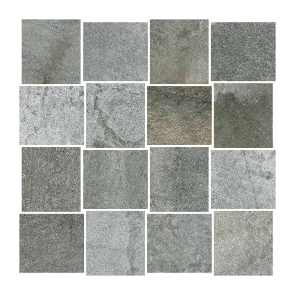 2.5x3 HCL Climb Gray Mosaico Matte Travertine Look Porcelain Mosaic Tile 2.5x3 HCL Climb Gray Mosaico Matte Travertine Look Porcelain Mosaic Tile - American Tile Depot