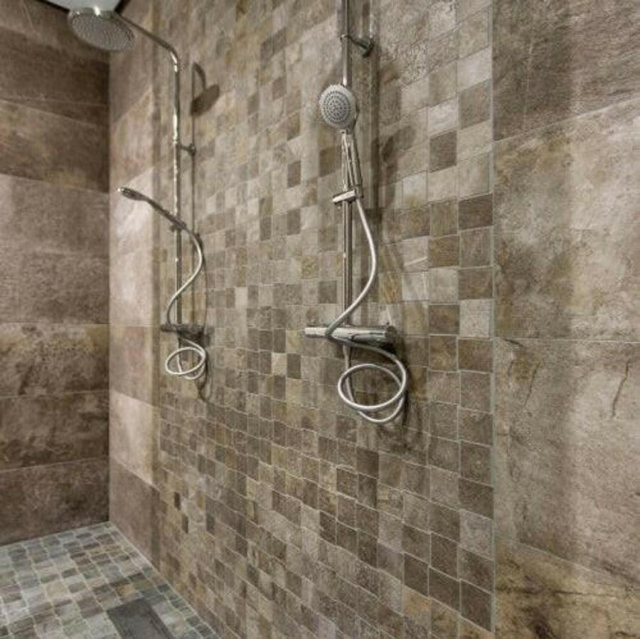 2.5x3 HCL Climb Gray Mosaico Matte Travertine Look Porcelain Mosaic Tile 2.5x3 HCL Climb Gray Mosaico Matte Travertine Look Porcelain Mosaic Tile - American Tile Depot