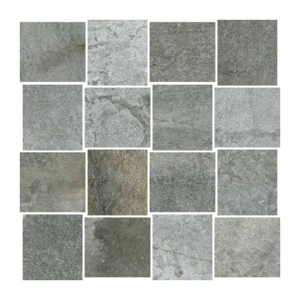 2.5x3 HCL Climb Gray Mosaico Matte Travertine Look Porcelain Mosaic Tile 2.5x3 HCL Climb Gray Mosaico Matte Travertine Look Porcelain Mosaic Tile - American Tile Depot