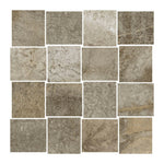 2.5x3 HCL Climb Noce Mosaico Matte Travertine Look Porcelain Mosaic Tile 2.5x3 HCL Climb Noce Mosaico Matte Travertine Look Porcelain Mosaic Tile - American Tile Depot