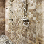 2.5x3 HCL Climb Noce Mosaico Matte Travertine Look Porcelain Mosaic Tile 2.5x3 HCL Climb Noce Mosaico Matte Travertine Look Porcelain Mosaic Tile - American Tile Depot
