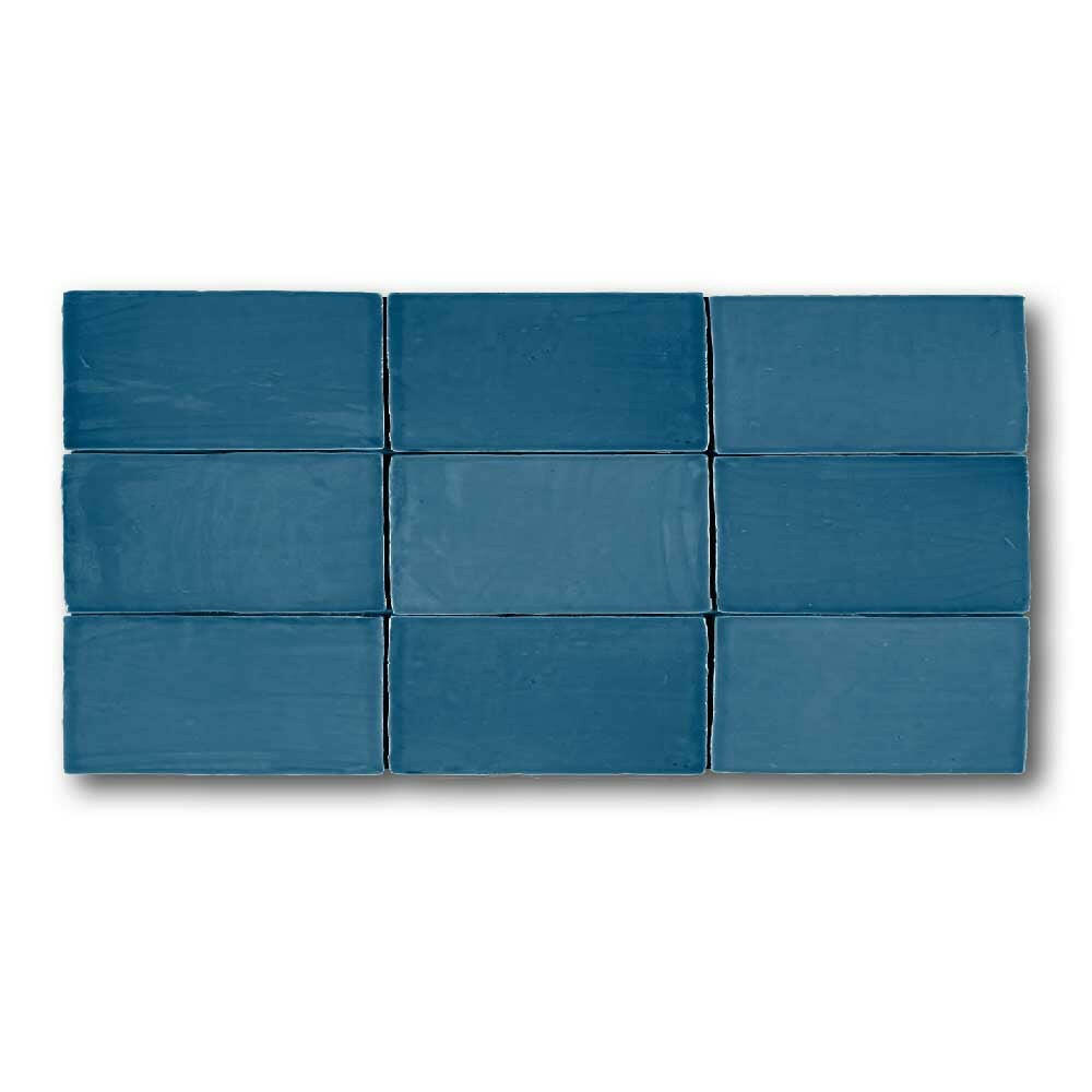 2.5x5 Azure Coast Azul Stone Look Glossy Ceramic Wall Tile 2.5x5 Azure Coast Azul Stone Look Glossy Ceramic Wall Tile - American Tile Depot