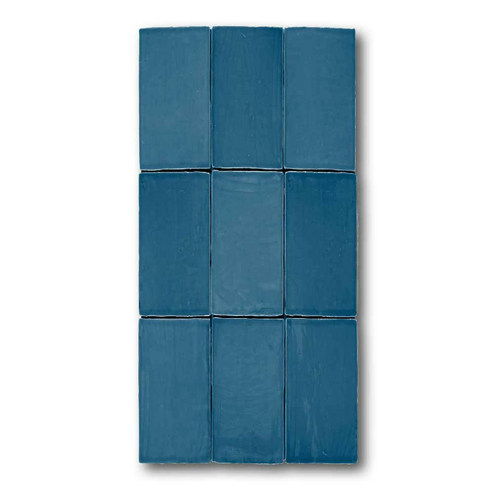 2.5x5 Azure Coast Azul Stone Look Glossy Ceramic Wall Tile 2.5x5 Azure Coast Azul Stone Look Glossy Ceramic Wall Tile - American Tile Depot