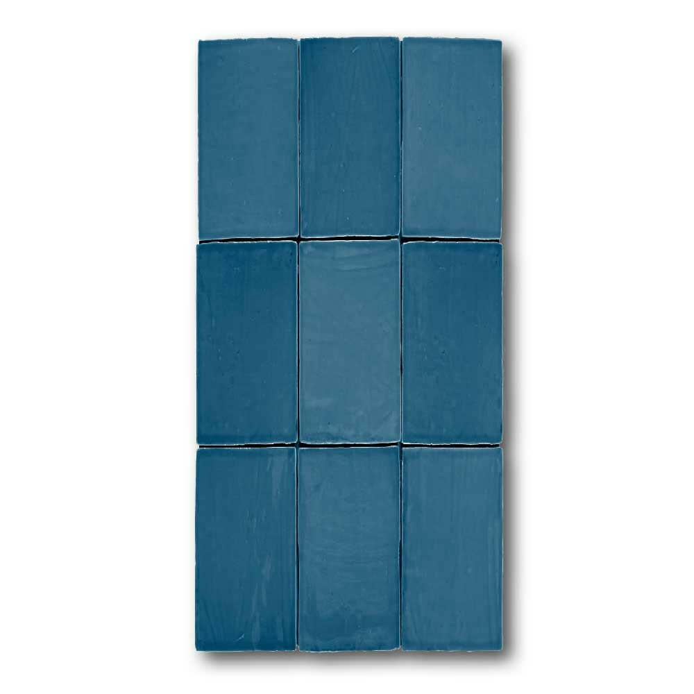 2.5x5 Azure Coast Azul Stone Look Glossy Ceramic Wall Tile 2.5x5 Azure Coast Azul Stone Look Glossy Ceramic Wall Tile - American Tile Depot
