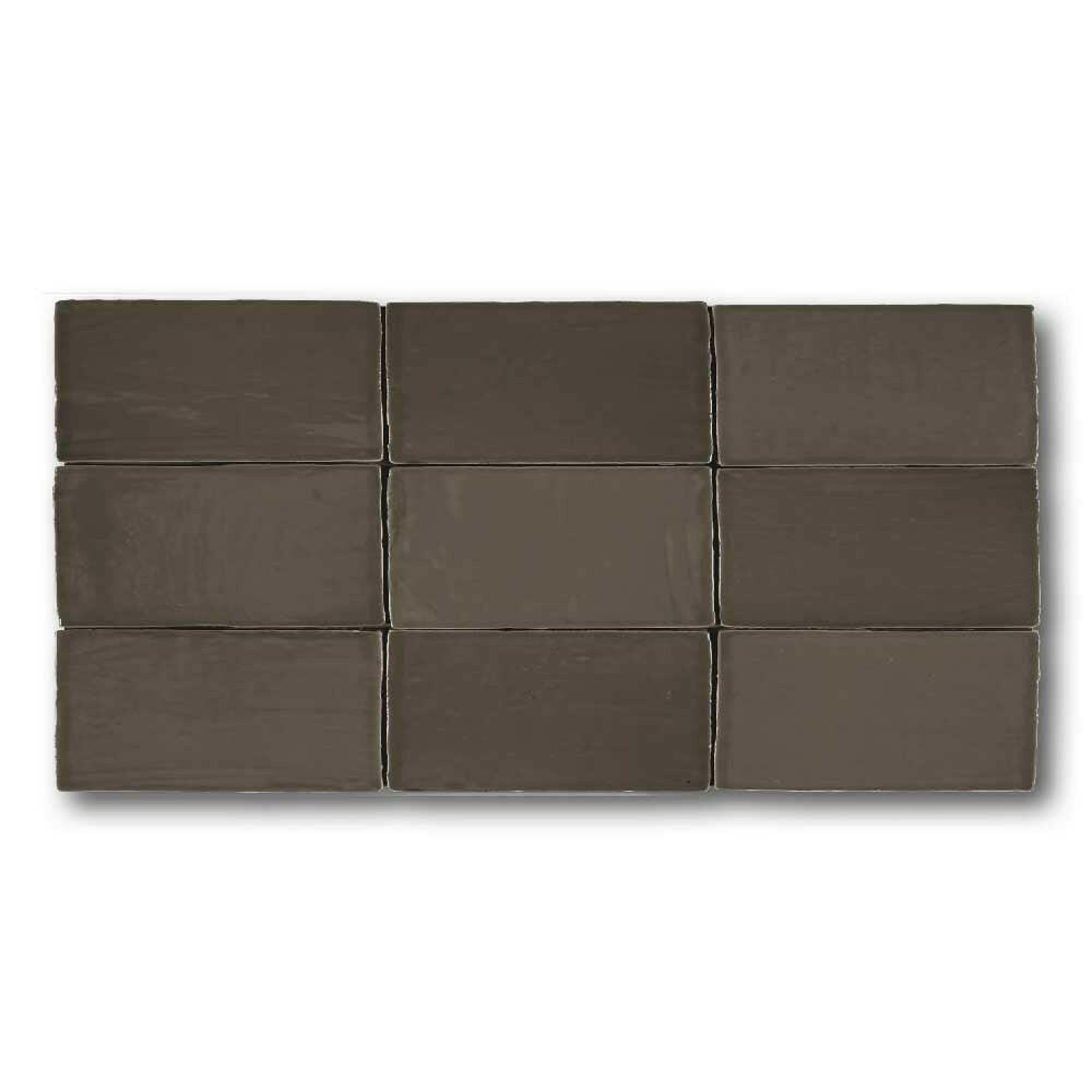 2.5x5 Azure Coast Bronce Stone Look Glossy Ceramic Wall Tile 2.5x5 Azure Coast Bronce Stone Look Glossy Ceramic Wall Tile - American Tile Depot