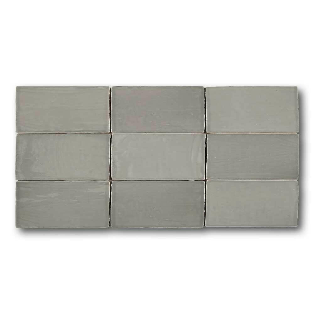 2.5x5 Azure Coast Gray Stone Look Glossy Ceramic Wall Tile 2.5x5 Azure Coast Gray Stone Look Glossy Ceramic Wall Tile - American Tile Depot