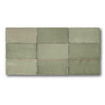 2.5x5 Azure Coast Green Stone Look Glossy Ceramic Wall Tile - American Tile Depot