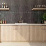 2x16 Marrakech Dark Gray Contemporary Glossy Ceramic Wall Tile 2x16 Marrakech Dark Gray Contemporary Glossy Ceramic Wall Tile - American Tile Depot