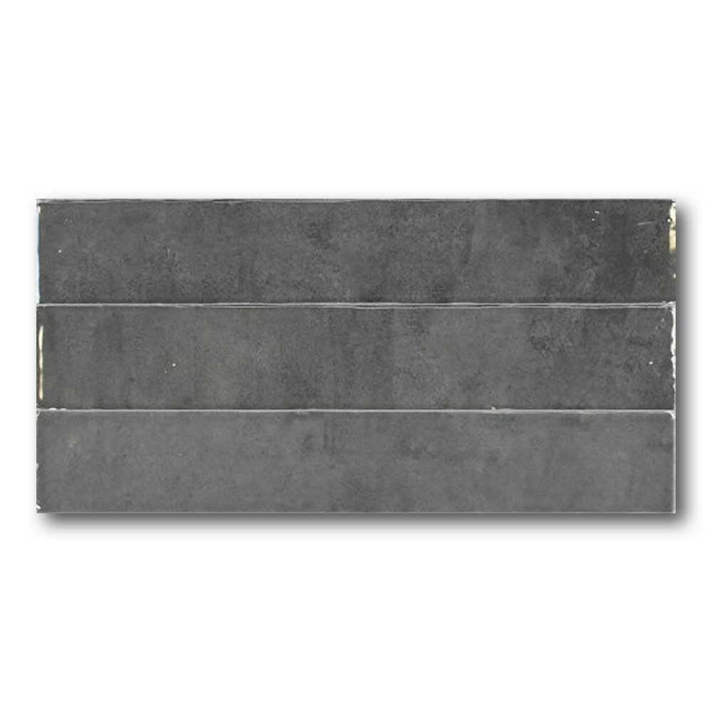2x16 Marrakech Dark Gray Contemporary Glossy Ceramic Wall Tile 2x16 Marrakech Dark Gray Contemporary Glossy Ceramic Wall Tile - American Tile Depot