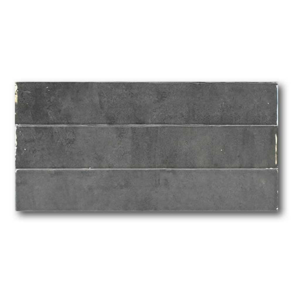 2x16 Marrakech Dark Gray Contemporary Glossy Ceramic Wall Tile 2x16 Marrakech Dark Gray Contemporary Glossy Ceramic Wall Tile - American Tile Depot