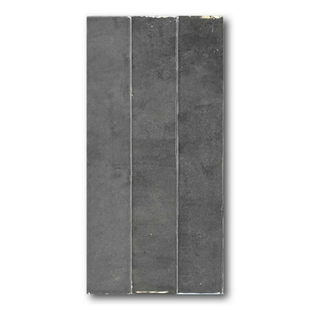 2x16 Marrakech Dark Gray Contemporary Glossy Ceramic Wall Tile 2x16 Marrakech Dark Gray Contemporary Glossy Ceramic Wall Tile - American Tile Depot