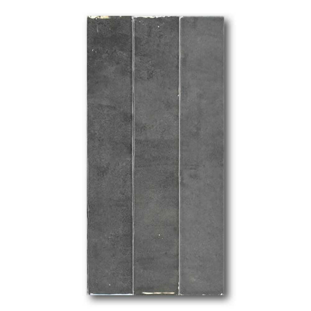 2x16 Marrakech Dark Gray Contemporary Glossy Ceramic Wall Tile 2x16 Marrakech Dark Gray Contemporary Glossy Ceramic Wall Tile - American Tile Depot