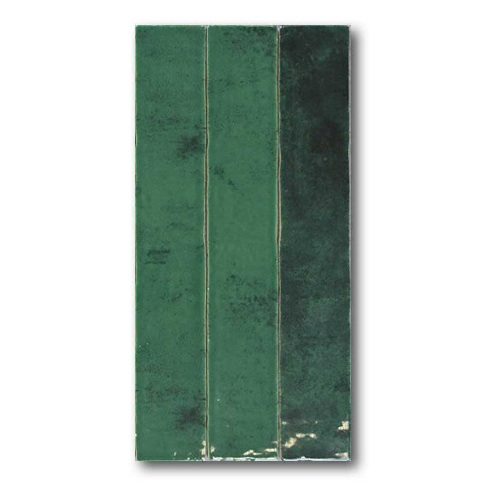2x16 Marrakech Emerald Green Contemporary Glossy Ceramic Wall Tile - American Tile Depot