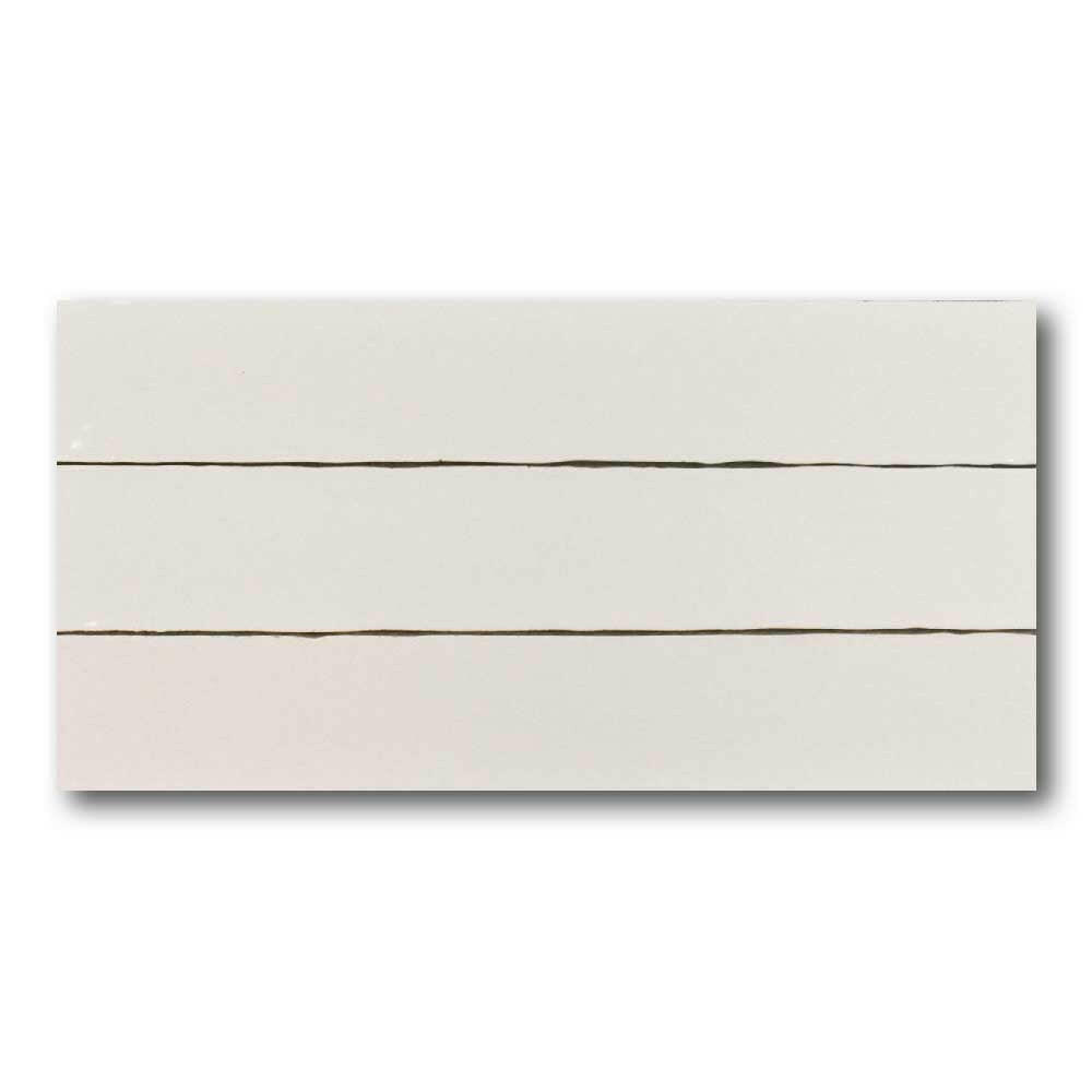 2x16 Marrakech White Contemporary Glossy Ceramic Wall Tile