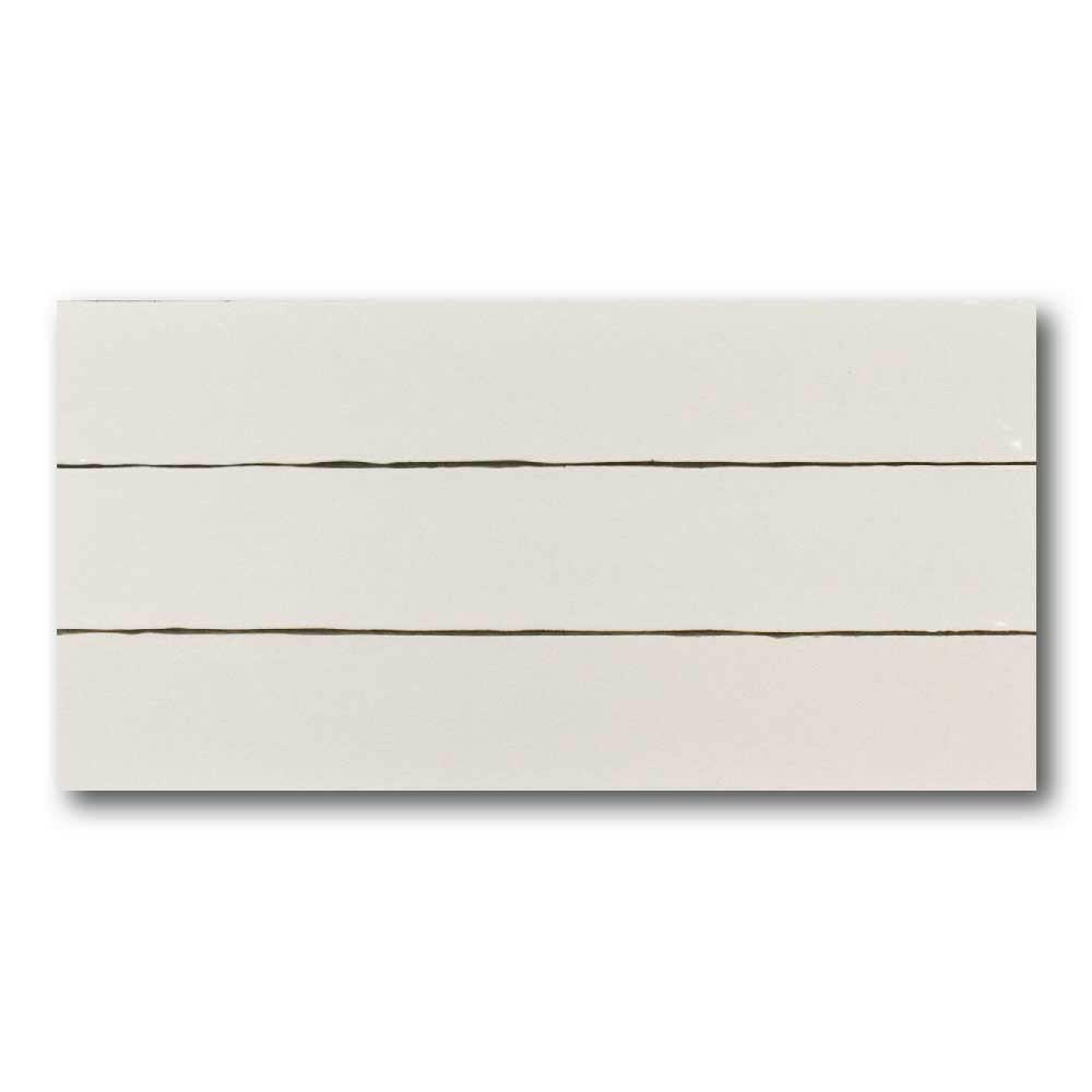 2x16 Marrakech White Contemporary Glossy Ceramic Wall Tile