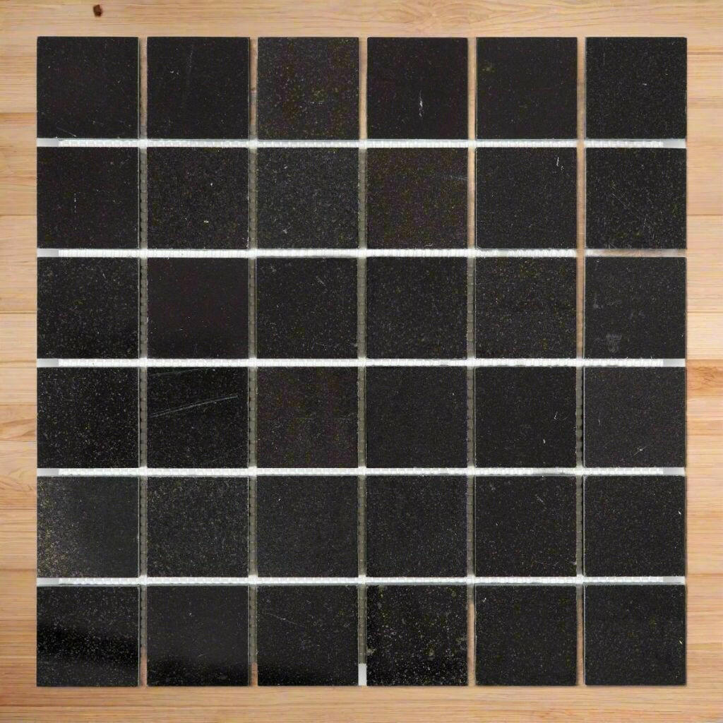 2x2 Absolute Black Granite Polished Mosaic Tile 2x2 Absolute Black Granite Polished Mosaic Tile - American Tile Depot