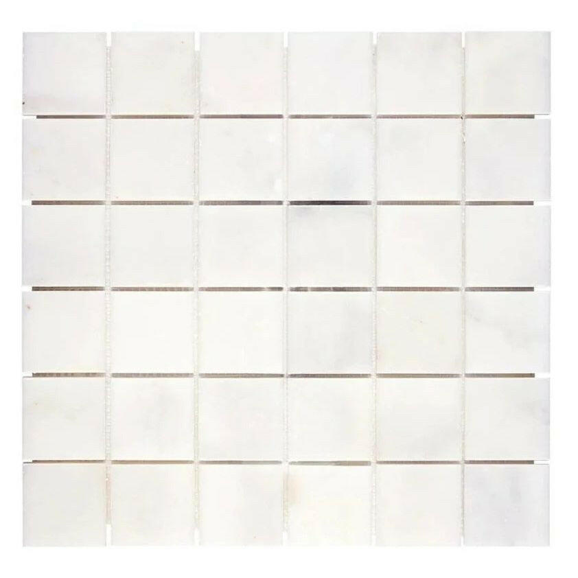 2x2 Afyon White Marble Polished Mosaic Tile 2x2 Afyon White Marble Polished Mosaic Tile - American Tile Depot