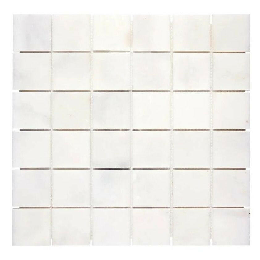 2x2 Afyon White Marble Polished Mosaic Tile 2x2 Afyon White Marble Polished Mosaic Tile - American Tile Depot