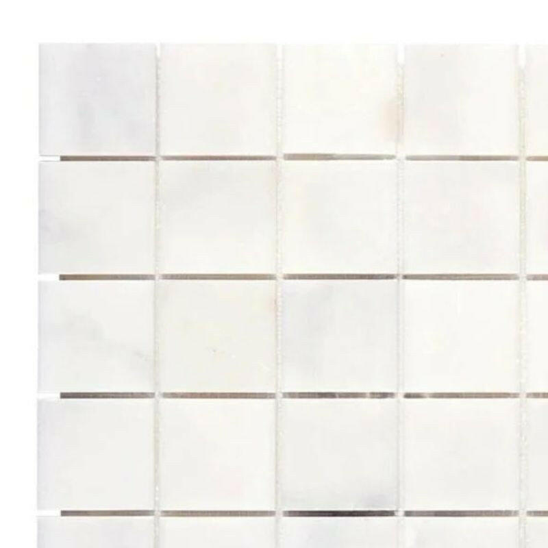 2x2 Afyon White Marble Polished Mosaic Tile 2x2 Afyon White Marble Polished Mosaic Tile - American Tile Depot